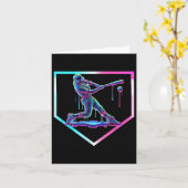 Baseball Tropfen Ice Cream Baseball Zuhause Plate  Karte (Gelbe Blume)