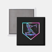 Baseball Tropfen Ice Cream Baseball Zuhause Plate Magnet (Vorderseite/Rückseite)