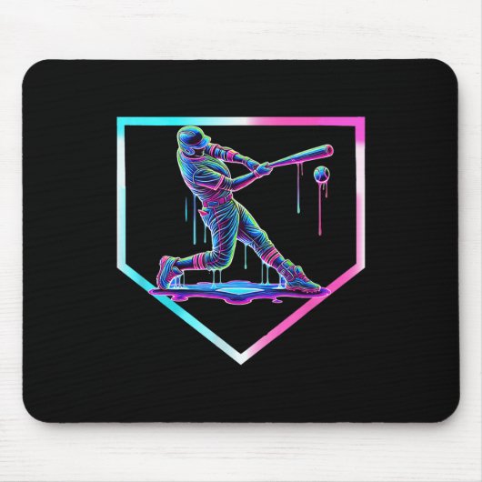 Baseball Tropfen Ice Cream Baseball Zuhause Plate Mousepad (Vorne)