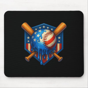 Baseball Tropfen Ice Cream Boys 4. Juli American Mousepad