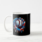 Baseball Tropfen Ice Creme Sprinkles Baseball Hand Kaffeetasse (Links)