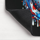 Baseball Tropfen Ice Creme Sprinkles Baseball Hand Mousepad (Ecke)