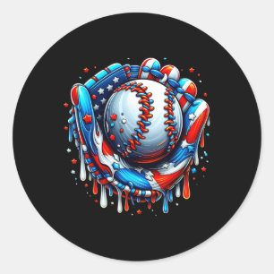 Baseball Tropfen Ice Creme Sprinkles Baseball Hand Runder Aufkleber