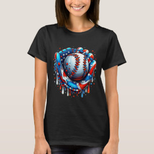 Baseball Tropfen Ice Creme Sprinkles Baseball Hand T-Shirt