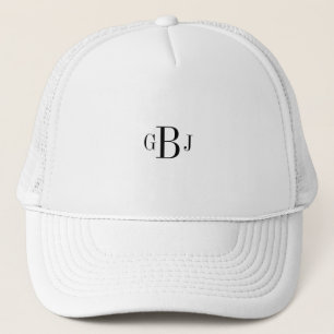 Baseball Trucker Hat Mit Monogramm Initials Cap Ha Truckerkappe