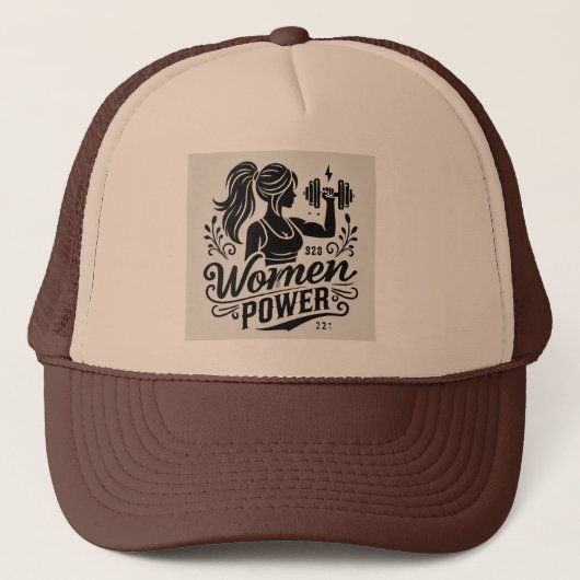 Baseball & Trucker Hats Frauen Power Truckerkappe (Vorderseite)