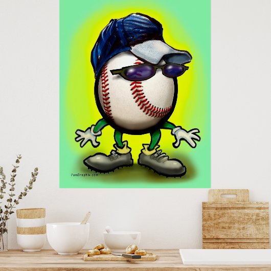 Baseball-Typ Poster (Küche)