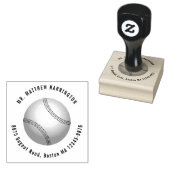 Baseball-Typ-Rücksendeadresse Briefmarke gerundet Gummistempel (Stempel)