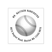 Baseball-Typ-Rücksendeadresse Briefmarke gerundet Gummistempel (Prägung)