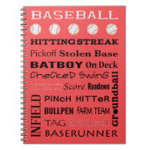 BASEBALL-Typografie Notizblock (Vorderseite)