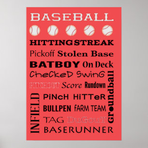 BASEBALL-Typografie Poster