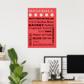 BASEBALL-Typografie Poster (Heimbüro)