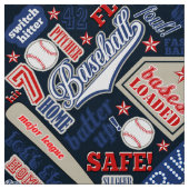 Baseball Typografie Red White Blue ID770 Stoff (Muster)