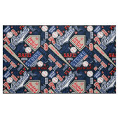 Baseball Typografie Red White Blue ID770 Stoff (Fat Quarter (45,7 x 55,9 cm))