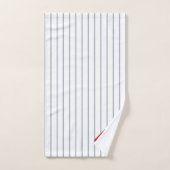 Baseball Typografie Red White Blue Stripes ID770 Badhandtuch Set (Handtuch)