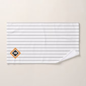 Baseball Typografie Schwarz-weiß Streifen ID770 Badhandtuch Set (Handtuch)