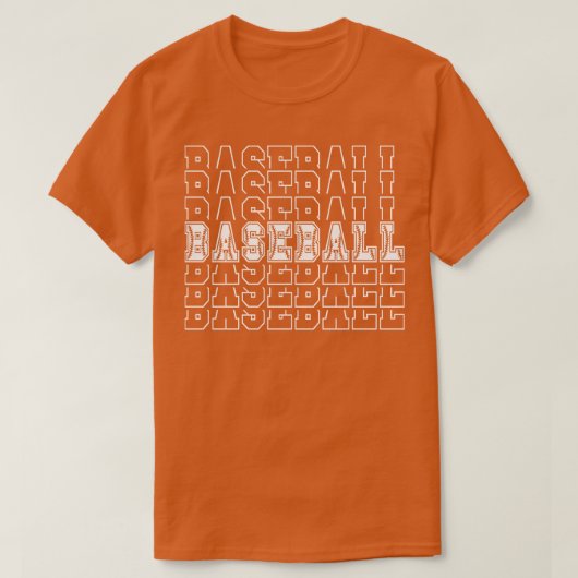 Baseball Typografie T-Shirt (Design vorne)