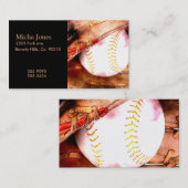 Baseball u. Handschuh-Schmutz-Art Visitenkarte (Vorne/Hinten)