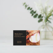 Baseball u. Handschuh-Schmutz-Art Visitenkarte (Stehend Vorderseite)