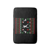 Baseball Ugly Christmas Sweater Badematte (Vorderseite Vertikal)