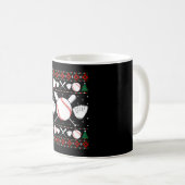 Baseball Ugly Christmas Sweater Kaffeetasse (VorderseiteRechts)