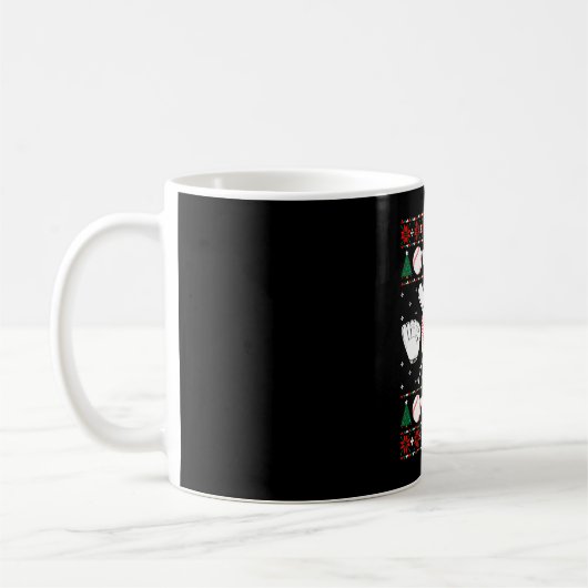 Baseball Ugly Christmas Sweater Kaffeetasse (Links)