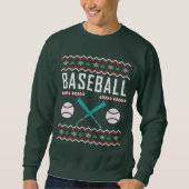 Baseball Ugly Christmas Sweater Sweatshirt (Vorderseite)