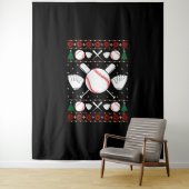 Baseball Ugly Christmas Sweater Wandteppich (Beispiel)