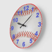 Baseball-Uhr mit Zahlen Große Wanduhr (Winkel)