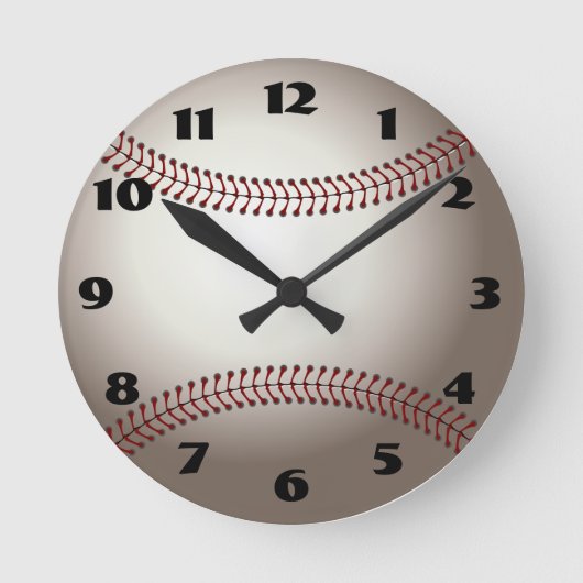 Baseball-Uhr Runde Wanduhr (Vorderseite)