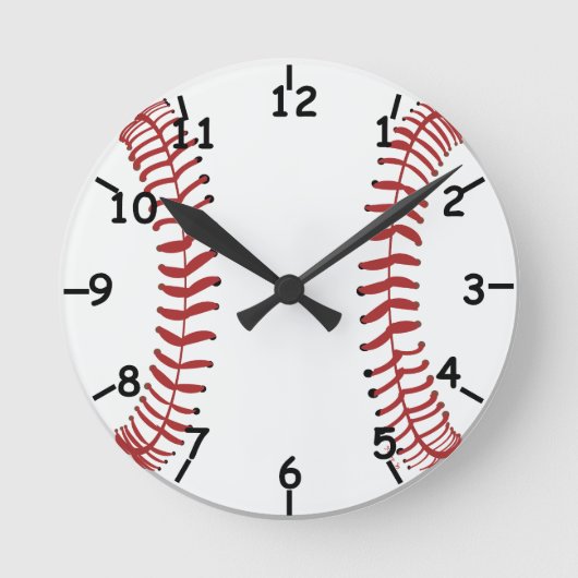 Baseball-Uhr Runde Wanduhr (Vorderseite)