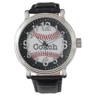 Baseball-Uhren für Trainer: Trainer-Geschenke Armbanduhr