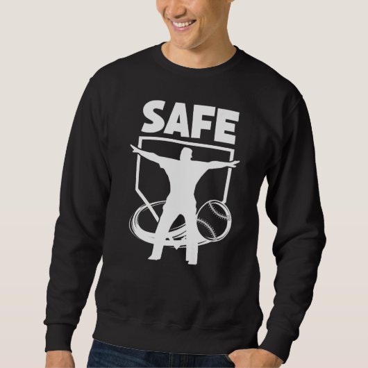 Baseball Umpire Best Umpire ruft Safe Sweatshirt (Vorderseite)