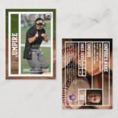 Baseball Umpire Retirement Souvenir Trading Card Telefonnummerkarte (Vorne/Hinten)