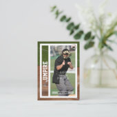 Baseball Umpire Retirement Souvenir Trading Card Telefonnummerkarte (Stehend Vorderseite)