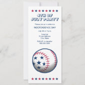 Baseball-Unabhängigkeitstag Einladung (Vorderseite)