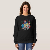 Baseball Uncle Sam Griddy Dance  4th of July Sweatshirt (Vorne ganz)