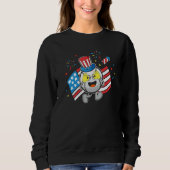 Baseball Uncle Sam Griddy Dance 4th of July Sweatshirt (Vorderseite)