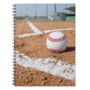 Baseball und Baseballfeld Notizblock