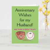 Baseball-und Baseballhandschuh-Team Karte (Gelbe Blume)