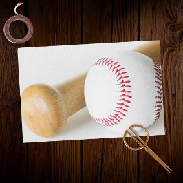 Baseball und Bat Nah Up Foto Seidenpapier