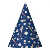 Baseball und Bat Sports Pattern Geburtstag Partyhütchen (Links)
