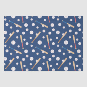 Baseball und Bat Sports Pattern Geburtstag Seidenpapier