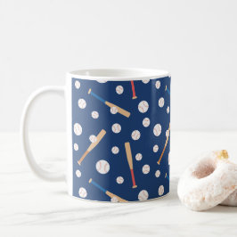 Baseball und Bat Sports Pattern Küche Kaffeetasse
