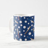 Baseball und Bat Sports Pattern Küche Kaffeetasse (Vorderseite Links)