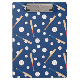 Baseball und Bat Sports Pattern School Klemmbrett