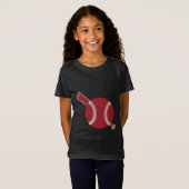 Baseball- und Bat-Symbol T-Shirt (Vorne ganz)