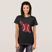 Baseball- und Bat-Symbol T-Shirt (Vorne ganz)