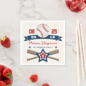 BASEBALL UND BATS BIRTHTAG SERVIETTE (Beispiel)