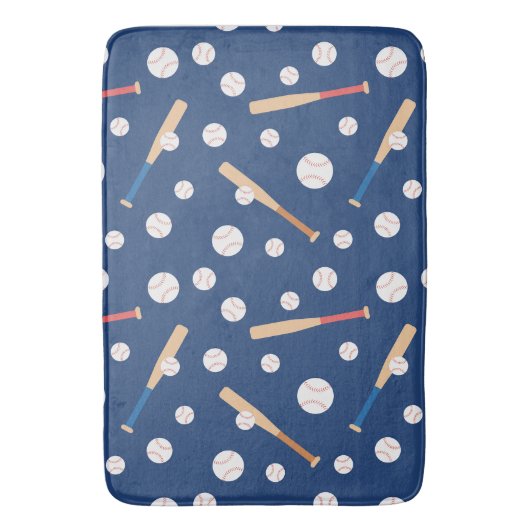 Baseball- und Battsportmuster Badematte (Vorderseite Vertikal)